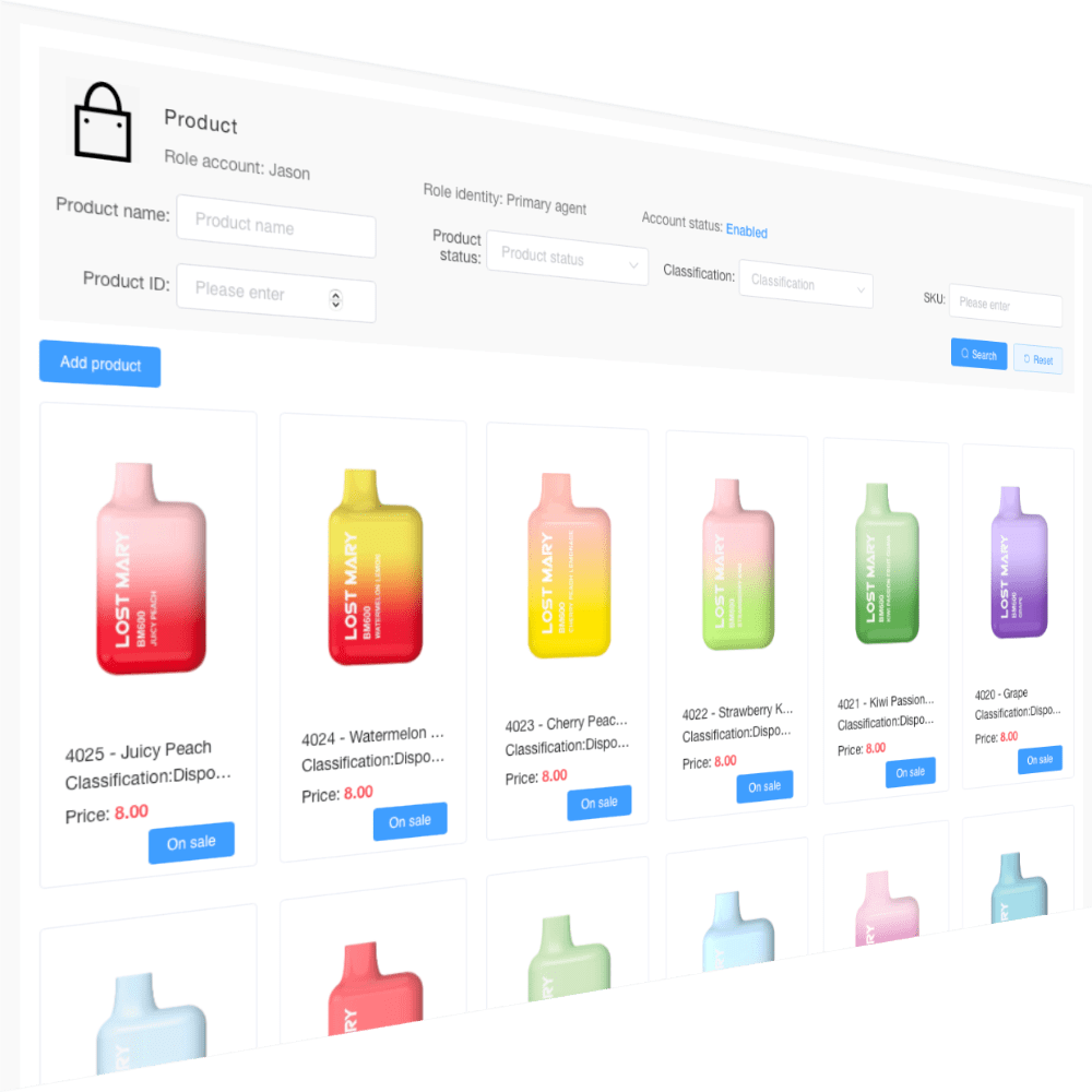 Remote inventory control screenshot
